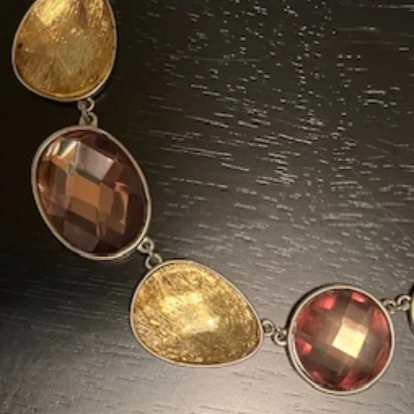 Faux Gemstone Choker Necklace - Picture 3 of 10